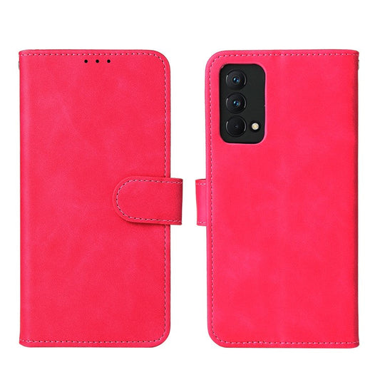 Skin-Touch PU Leather Wallet Stand Case Magnetic Flip Shockproof Protective Cover for Realme GT Master - Rose