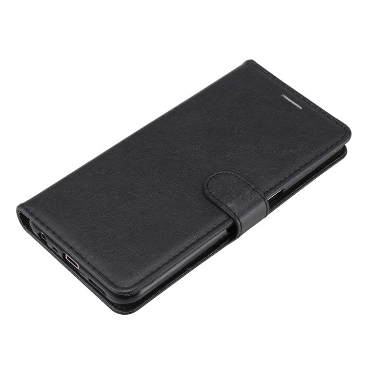 KT Leather Series-2 Shockproof Folio Flip PU Leather Wallet Case with Stand and Strap for Oppo A55 5G / A54 4G / A16 4G / Realme V11 5G - Black