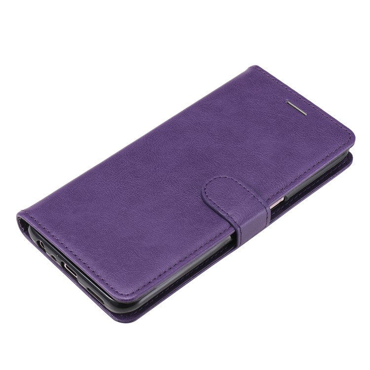KT Leather Series-2 Shockproof Folio Flip PU Leather Wallet Case with Stand and Strap for Oppo A55 5G / A54 4G / A16 4G / Realme V11 5G - Purple