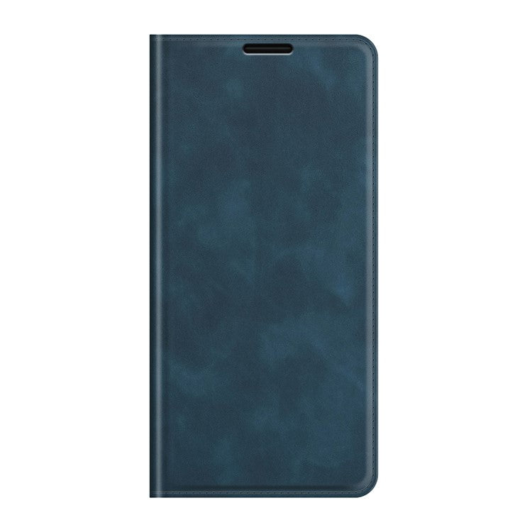 Supporting Stand Silky-Touch Super Magnet Closure Folio Flip Leather Cover Protective Case with Wallet for Realme GT Neo2/GT2/GT Neo 3T 5G - Blue