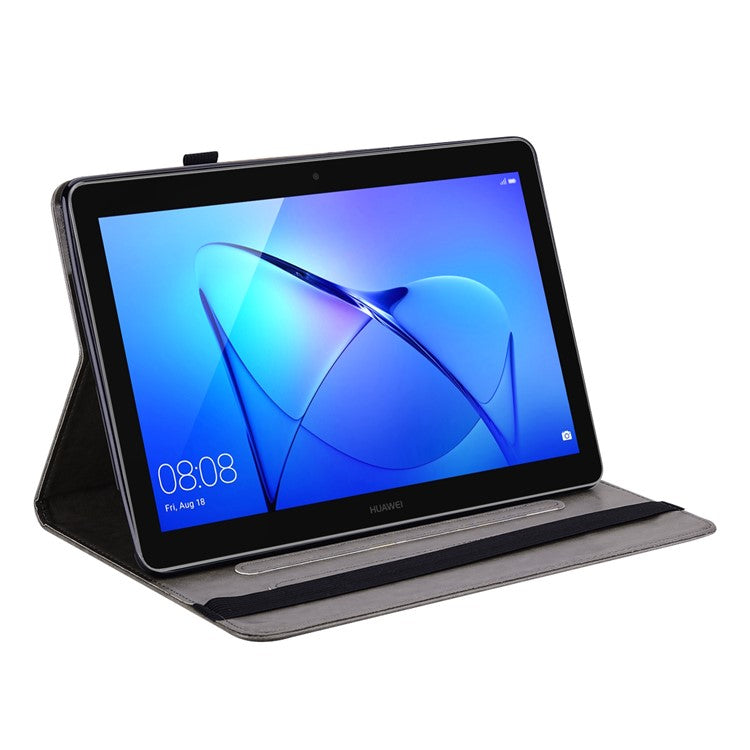 Imprinting Tree Deer Pattern PU Leather Card Slots Tablet Cover Shell with Stand for Realme Pad 10.4-inch - Grey