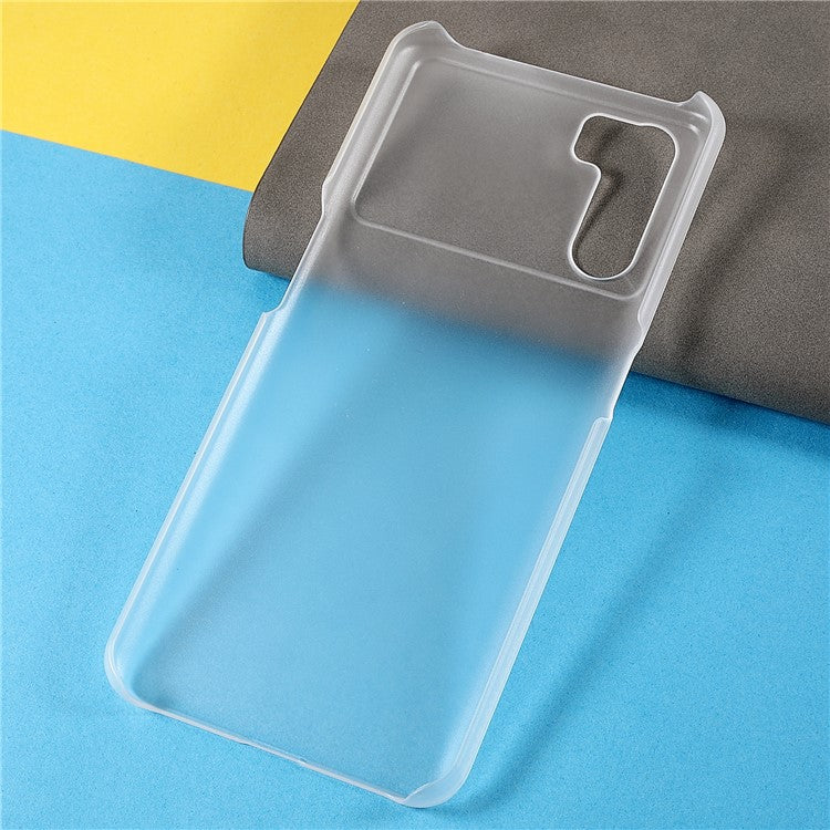 Shockproof Rubberized Hard PC Coated Non-Slip Glossy Surface Back Case for Oppo K9 Pro - Transparent