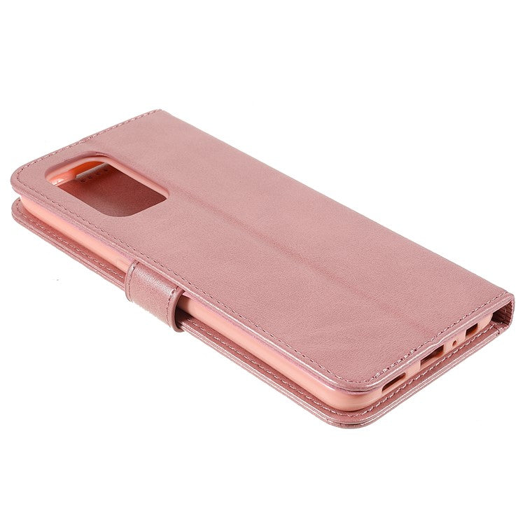 LC.IMEEKE PU Leather Foldable Stand Protective Phone Case Wallet Cover for Oppo A95 5G - Pink