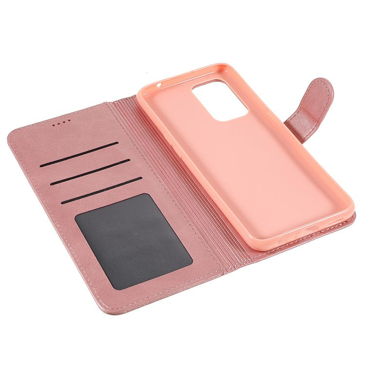 LC.IMEEKE PU Leather Foldable Stand Protective Phone Case Wallet Cover for Oppo A95 5G - Pink