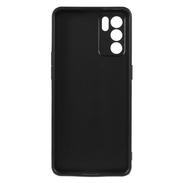 Litchi Texture Genuine Leather Coating TPU + PC Shockproof Phone Case Cover for Oppo Reno6 5G - Green