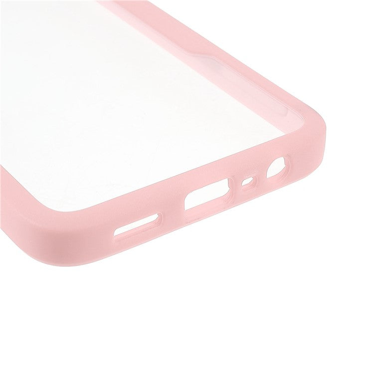 PET Screen Protector + Acrylic + TPU 360-degree Protection Anti-fall Mobile Phone Cover for Oppo A15/A15s - Pink