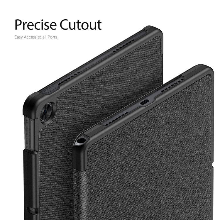 DUX DUCIS DOMO Series Tri-fold Stand PU Leather Protective Tablet Case Cover for Realme Pad 10.4