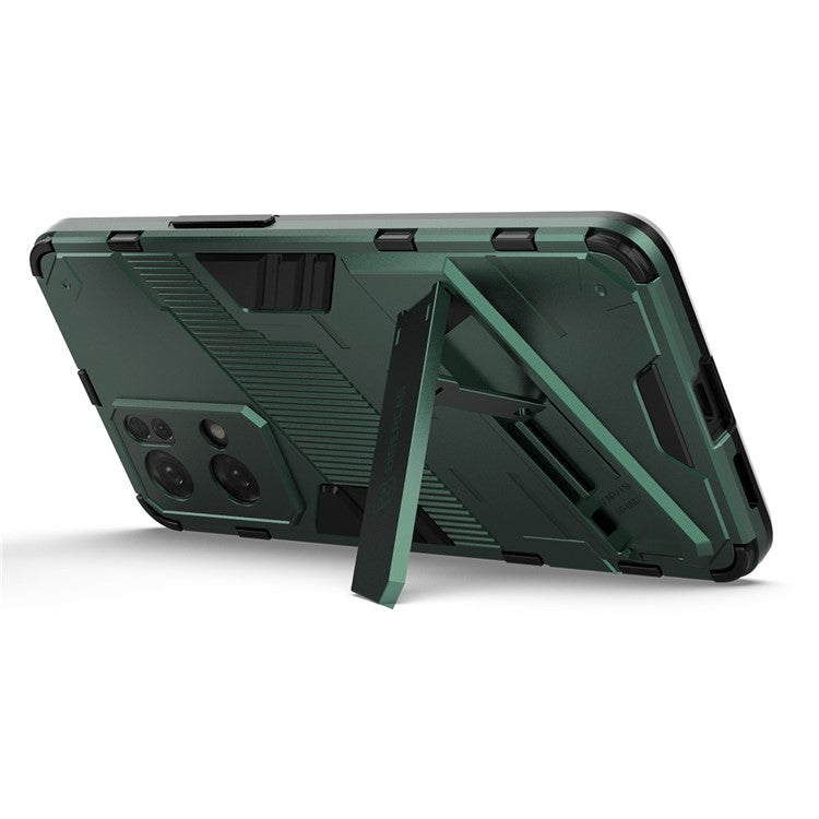 Scratch Resistant Hard PC Shockproof Anti-Drop TPU Protective Cover with Kickstand for Oppo Reno7 Pro 5G - Green