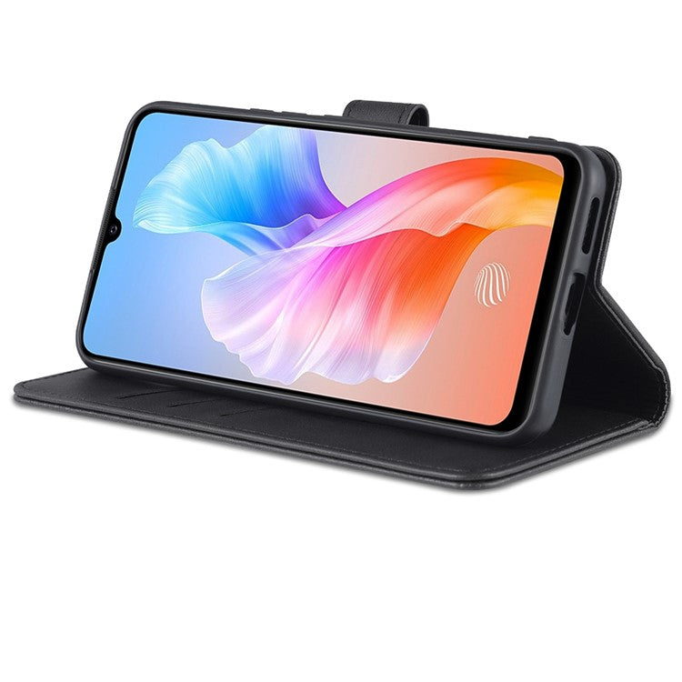 AZNS Full Body Protection PU Leather Wallet Stand Protective Phone Case Cover for vivo S10e/V23e 4G - Black
