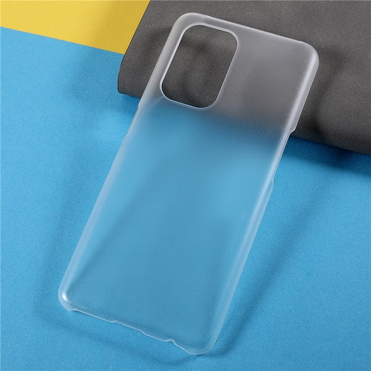 Rubberized Light Slim Mobile Phone Cover Anti-scratch Drop-proof Hard PC Case for Oppo Reno5 Z - Transparent