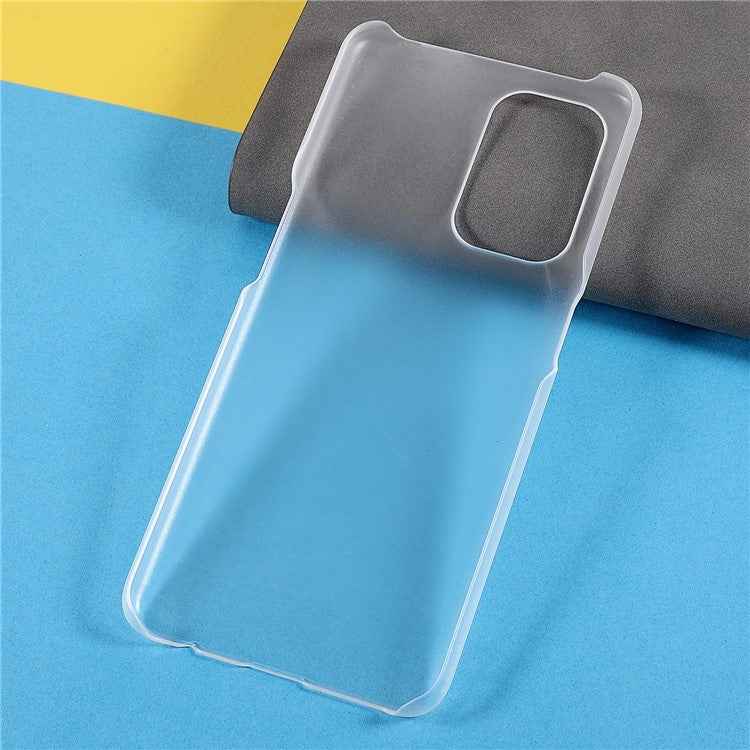 Rubberized Light Slim Mobile Phone Cover Anti-scratch Drop-proof Hard PC Case for Oppo Reno5 Z - Transparent