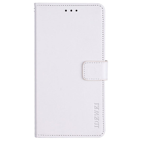 IDEWEI For vivo Y55s 5G Crazy Horse Texture Wallet Stand Protective Case PU Leather + TPU Folio Flip Magnetic Phone Shell - White