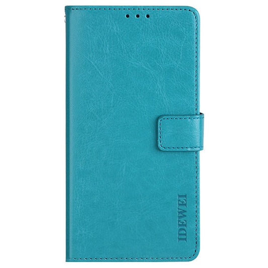IDEWEI For vivo Y55s 5G Crazy Horse Texture Wallet Stand Protective Case PU Leather + TPU Folio Flip Magnetic Phone Shell - Sky Blue