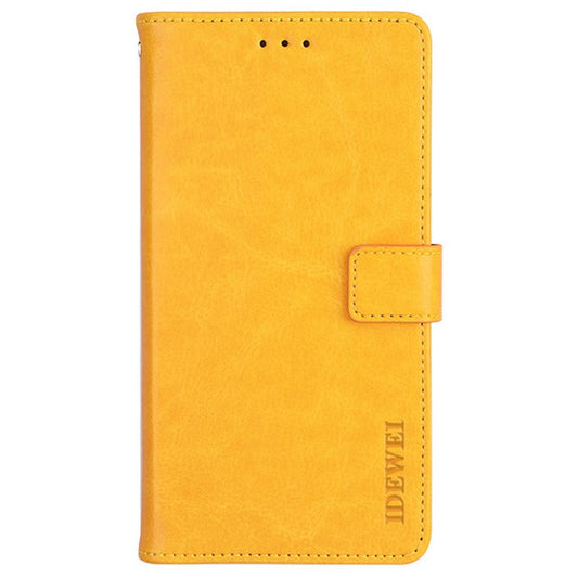 IDEWEI For vivo Y55s 5G Crazy Horse Texture Wallet Stand Protective Case PU Leather + TPU Folio Flip Magnetic Phone Shell - Yellow