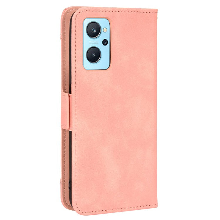 For Realme 9i/Oppo A36 4G/A76 4G, Multiple Card Slots PU Leather Cover Magnetic Clasp Wallet Stand Case - Pink