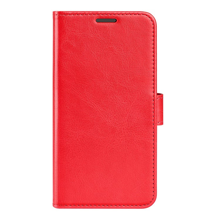 For Realme 9i/Oppo A36 4G/A76 4G Crazy Horse Texture Folio Flip Wallet Case PU Leather Stand Full Protection Phone Cover - Red