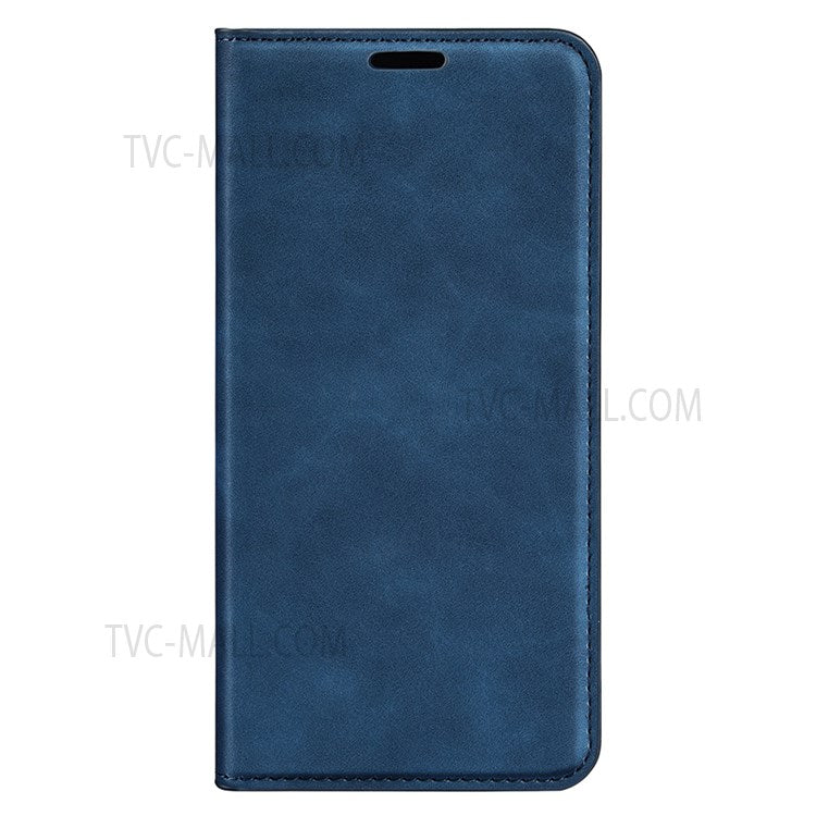 For Realme 9 Pro 5G / 9 5G / V25 / OnePlus Nord CE 2 Lite Magnetic Auto Closing Skin-touch Feeling PU Leather Stand Wallet Phone Case - Blue