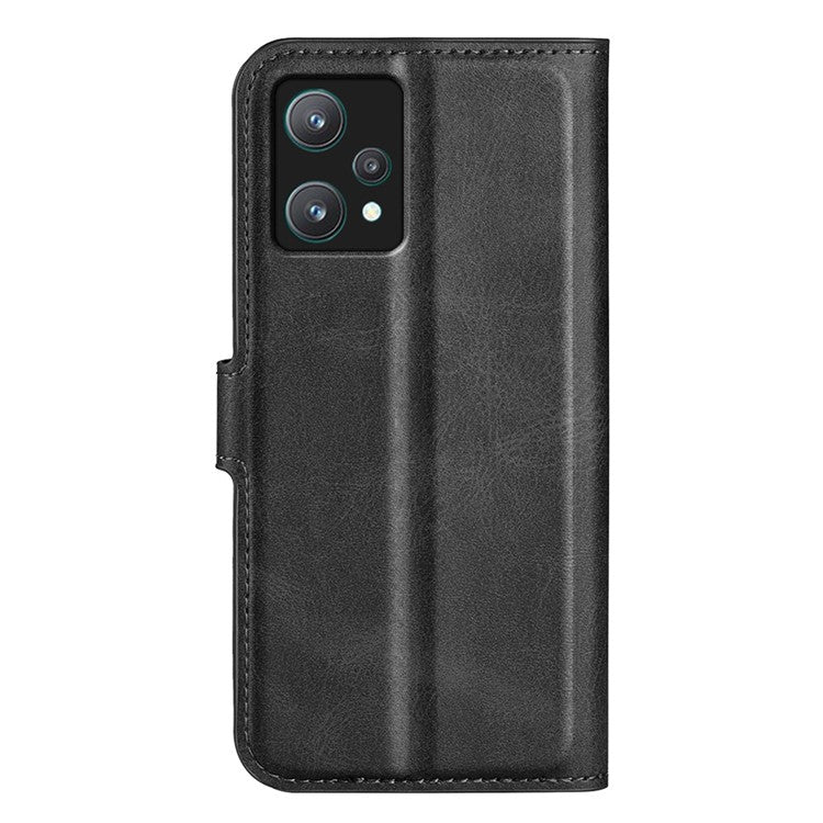 For Realme 9 Pro 5G / 9 5G / V25 / OnePlus Nord CE 2 Lite 5G Anti-scratch Textured PU Leather Wallet Phone Case Adjustable Stand Flip Phone Cover - Black