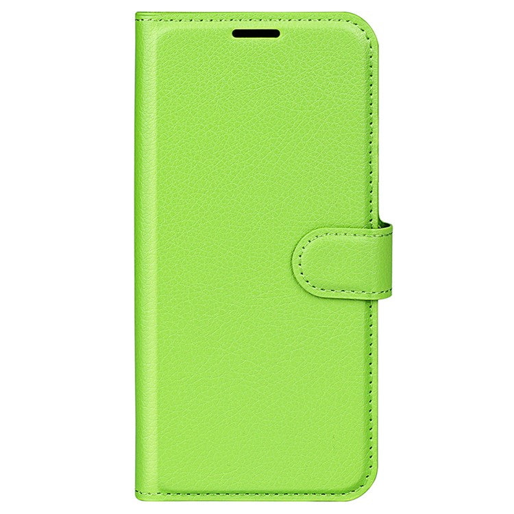 PU Leather Smartphone Cover Bag for Oppo Find X5, Wallet Anti-scratch Litchi Texture Phone Stand Function Dustproof Case - Green