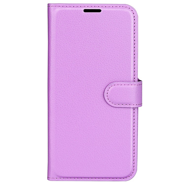PU Leather Smartphone Cover Bag for Oppo Find X5, Wallet Anti-scratch Litchi Texture Phone Stand Function Dustproof Case - Purple