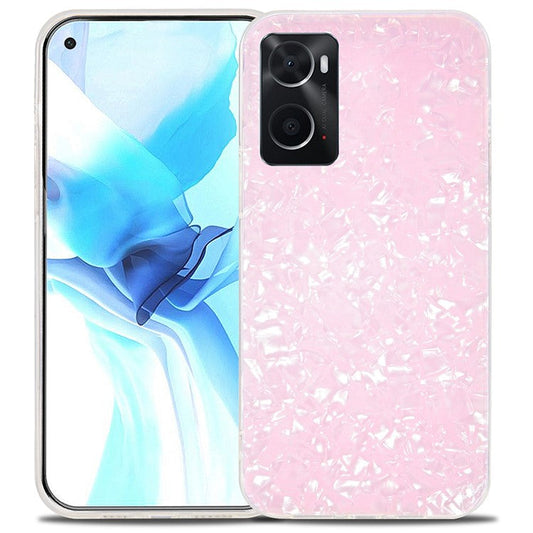 IPAKY for Realme 9i/Oppo A76/A36, IMD Hard Acrylic Back Soft TPU Scratch-resistant Protective Phone Cover - Pink