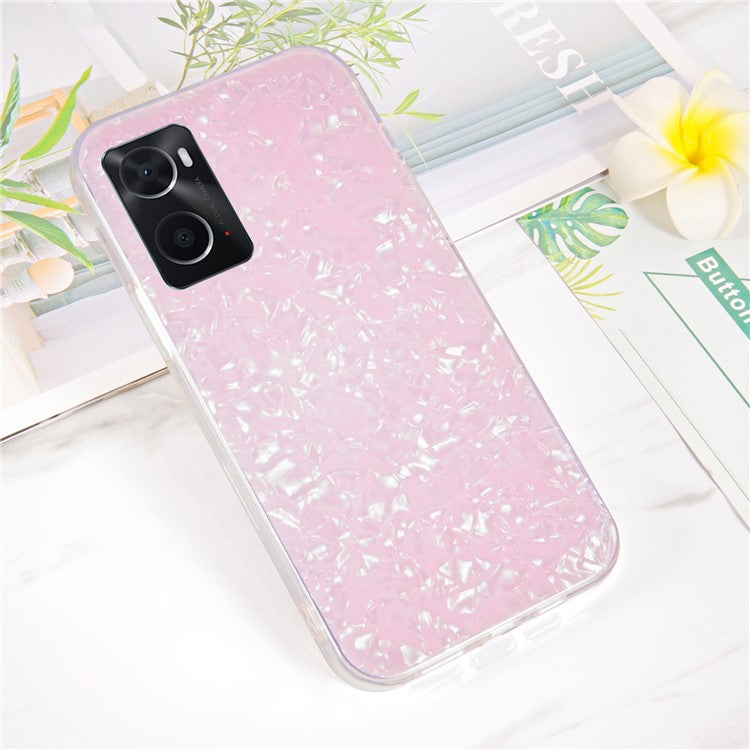 IPAKY for Realme 9i/Oppo A76/A36, IMD Hard Acrylic Back Soft TPU Scratch-resistant Protective Phone Cover - Pink