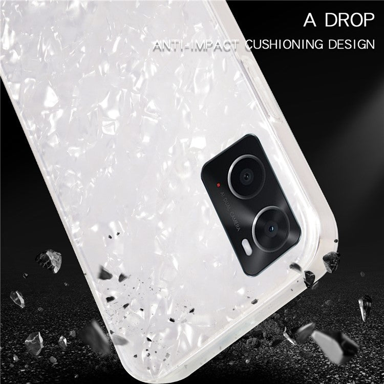 IPAKY for Realme 9i/Oppo A76/A36, IMD Hard Acrylic Back Soft TPU Scratch-resistant Protective Phone Cover - White