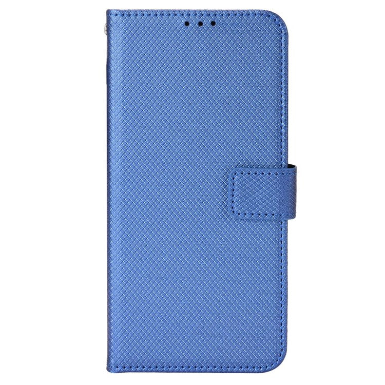 For Realme GT Master/Q3 Pro Carnival/Oppo K9 Diamond Texture Phone Cover Stand PU Leather Wallet Flip Cover - Blue