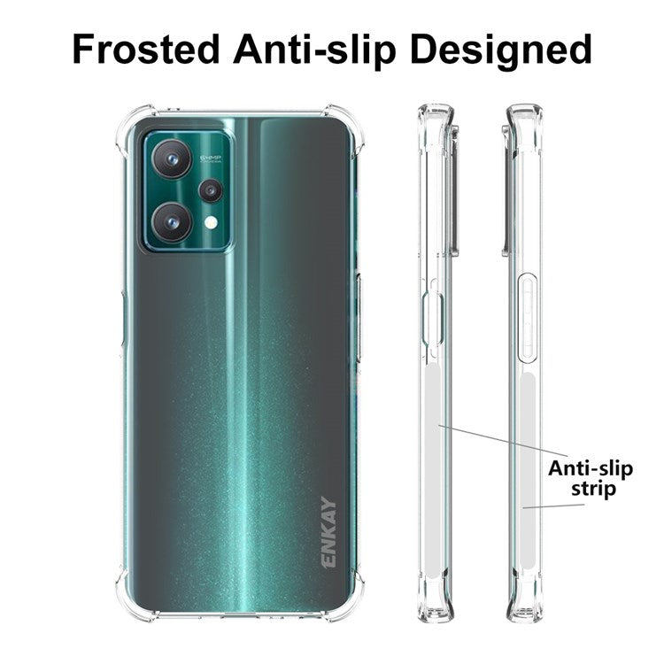 ENKAY HAT PRINCE for Realme 9 Pro 5G / 9 5G / V25 Transparent Flexible TPU Case Anti-slip Edge Reinforced Corners Protection Phone Cover