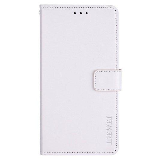 IDEWEI For Realme 9 Pro 5G / 9 5G / V25 Anti-scratch Crazy Horse Texture Protective Cover Phone Bag Case PU Leather Stand Wallet Phone Shell - White
