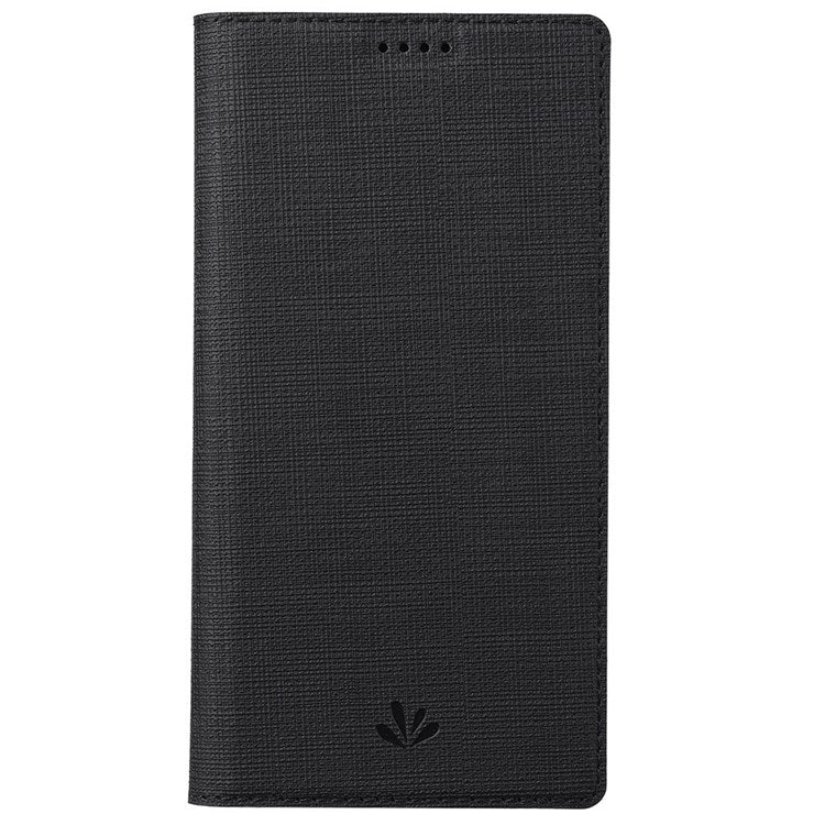 VILI DMX Series for Oppo Find X5 Pro Card Holder PU Leather Phone Case Shockproof Stand Protective Cover - Black