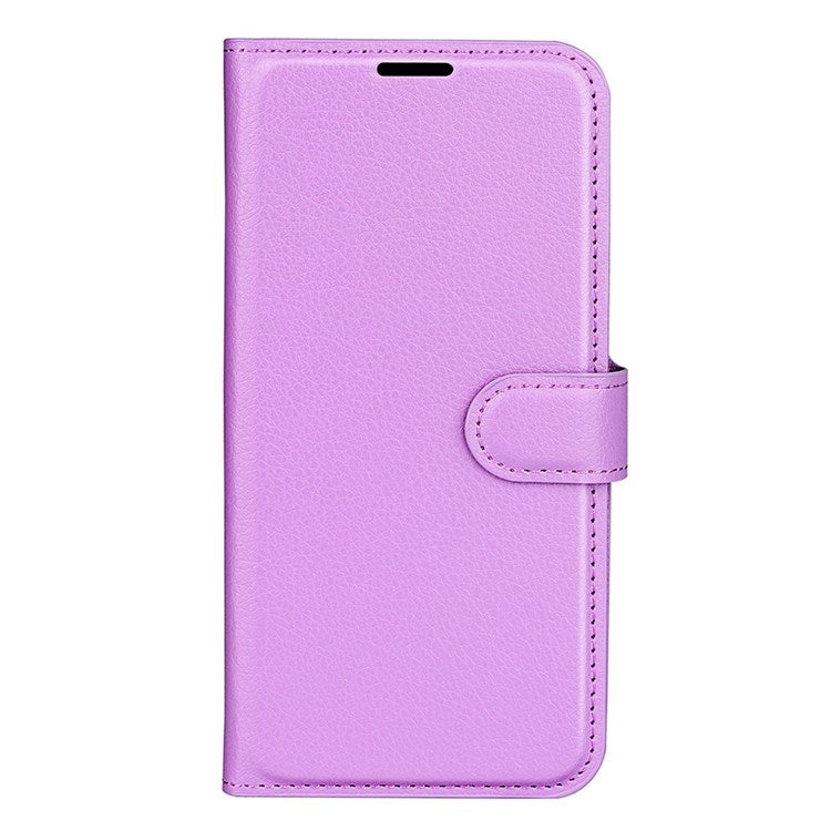 For Realme C31 4G Litchi Texture Stand Wallet Phone Cover PU Leather Case - Purple