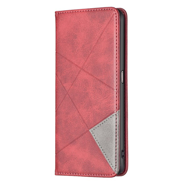BF Imprinting Pattern Series-1 for Realme 9 Pro 5G / 9 5G / V25 Fully Wrapped Imprinted Pattern Phone Cover Card Slot PU Leather Stand Case - Red