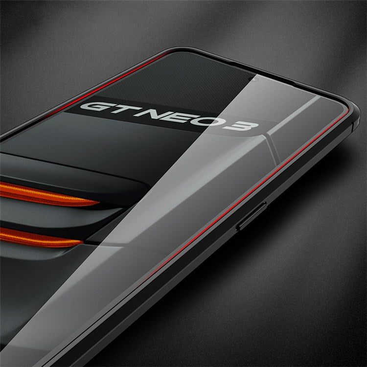 For Realme GT Neo3 Litchi Texture Phone Case Scratch-resistant Flexible TPU Back Cover - Black