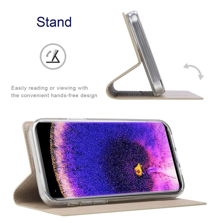 VILI DMX Series for Oppo Find X5 PU Leather Phone Case, Card Holder Stand Shockproof Protective Cover - Khaki