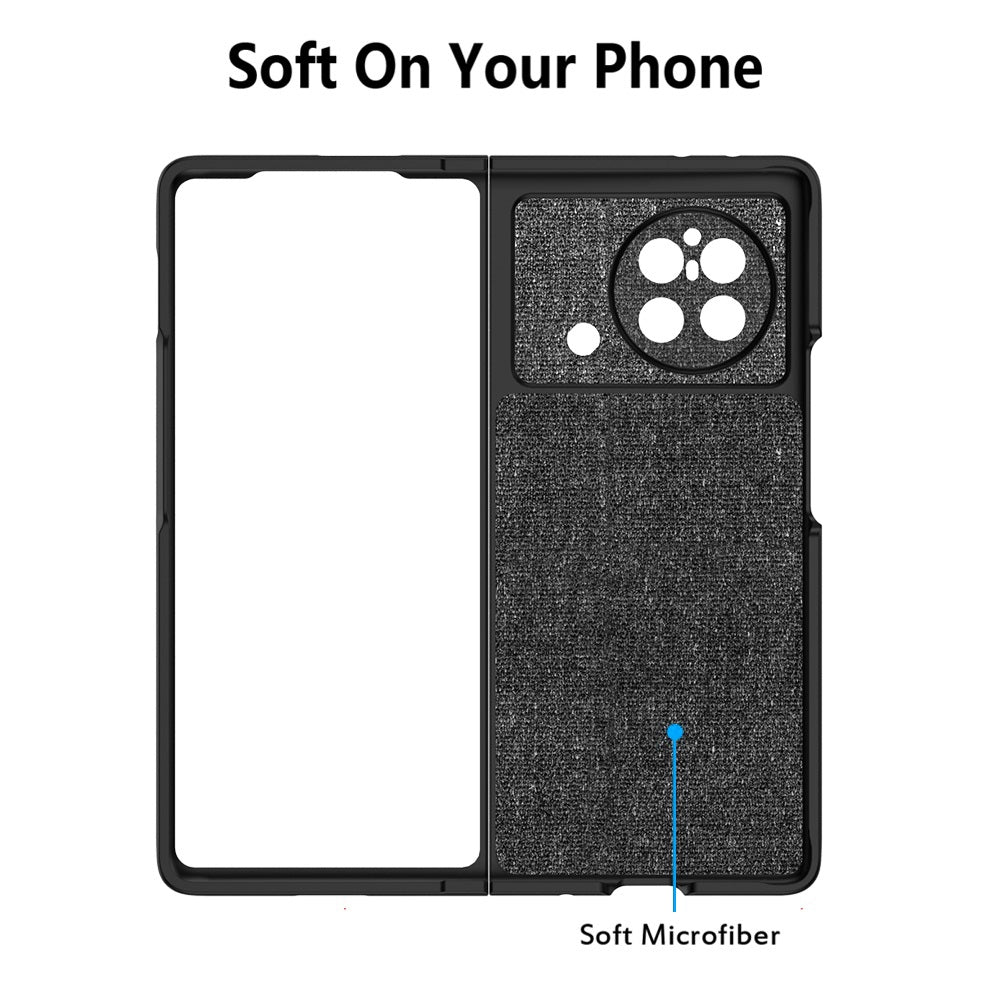 For vivo X Fold Stainless Steel + PC Hybrid Case Anti-drop Protection Phone Cover - Brushed/Silver