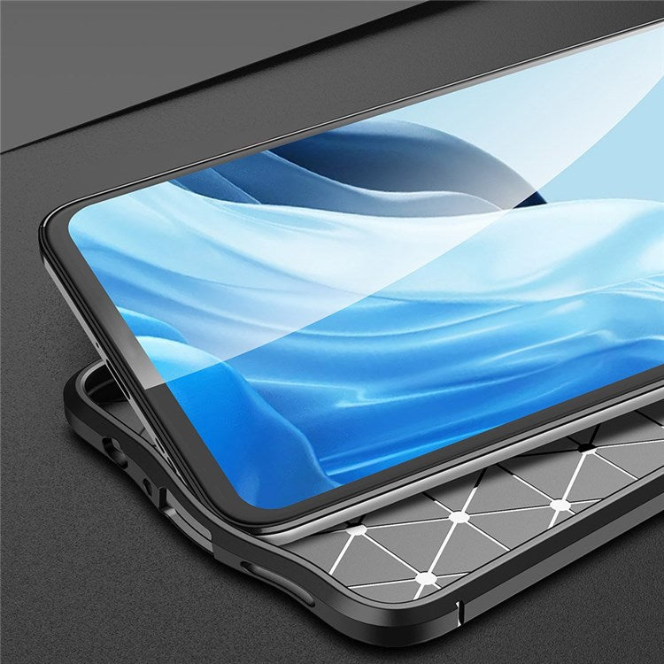 Litchi Texture TPU Case for Oppo Reno7 4G, Anti-scratch Mobile Phone Protective Cover - Black