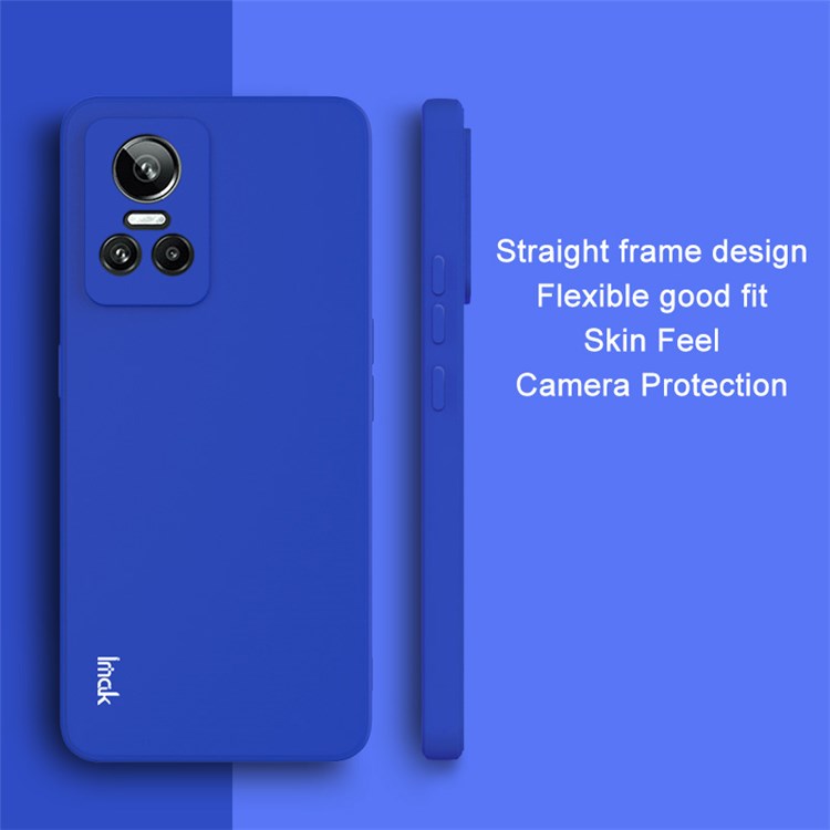 IMAK UC-4 Series Soft Case for Realme GT Neo3 5G, Straight Edge Precise Cutout Flexible TPU Protective Phone Shell - Blue