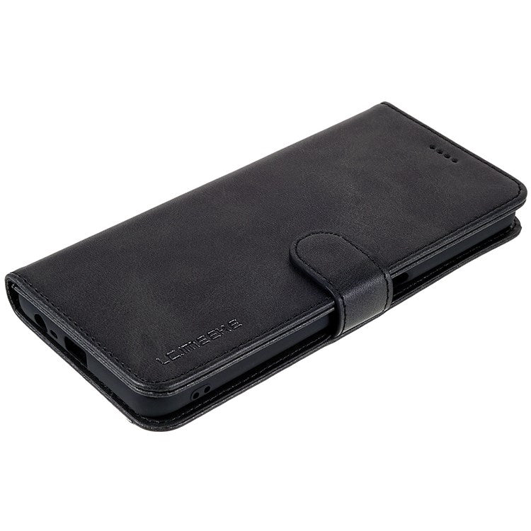 LC.IMEEKE For Realme C31 4G PU Leather Flip Folio Case Stand Shockproof TPU Inner Shell Wallet Phone Cover - Black