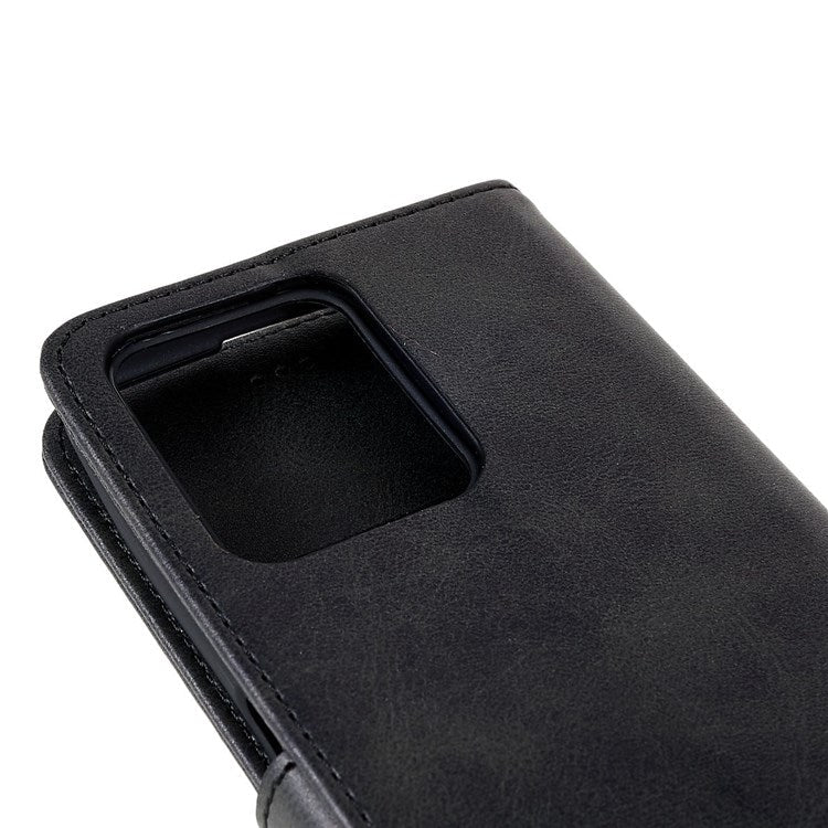 LC.IMEEKE For Realme C31 4G PU Leather Flip Folio Case Stand Shockproof TPU Inner Shell Wallet Phone Cover - Black