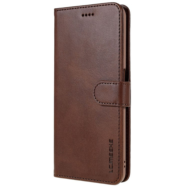 LC.IMEEKE For Realme C31 4G PU Leather Flip Folio Case Stand Shockproof TPU Inner Shell Wallet Phone Cover - Brown