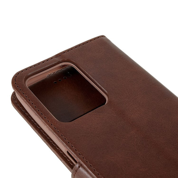 LC.IMEEKE For Realme C31 4G PU Leather Flip Folio Case Stand Shockproof TPU Inner Shell Wallet Phone Cover - Brown