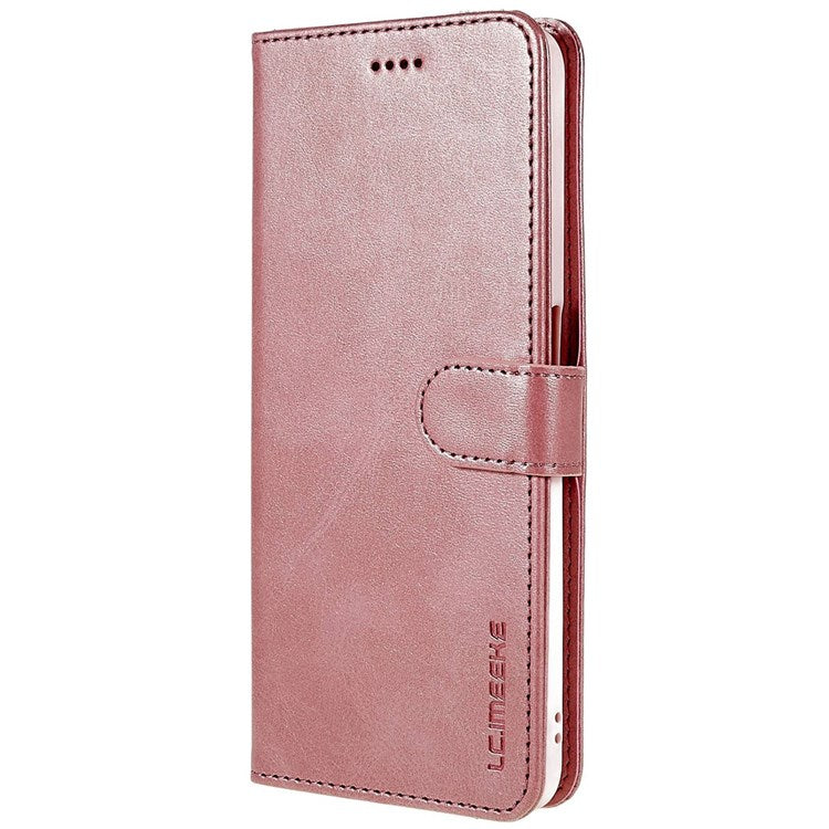 LC.IMEEKE For Realme C31 4G PU Leather Flip Folio Case Stand Shockproof TPU Inner Shell Wallet Phone Cover - Pink