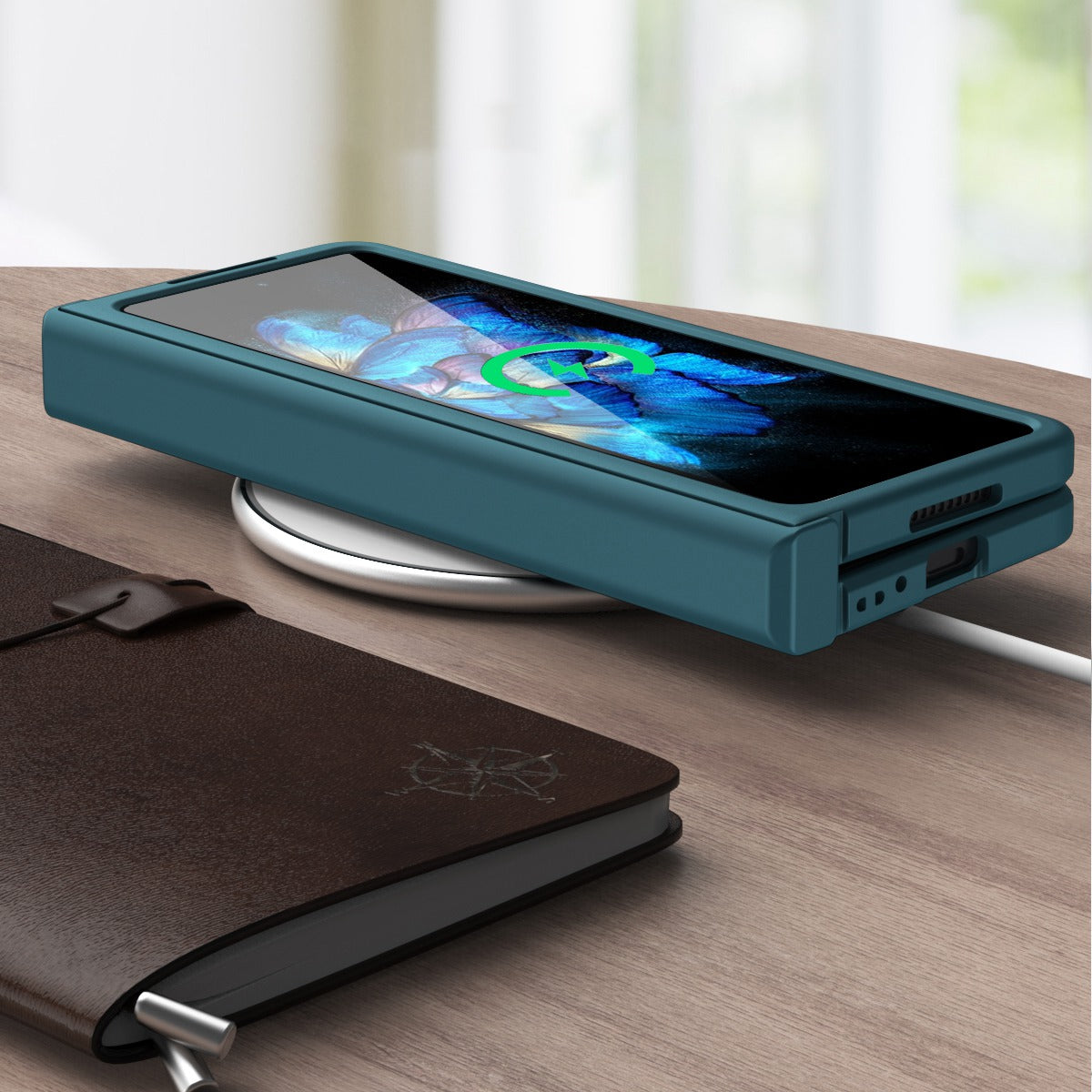 For vivo X Fold Hinge Protection Case Hard PC Comfortable Feel Fingerprint-Free All-Inclusive Folding Cover - Transparent