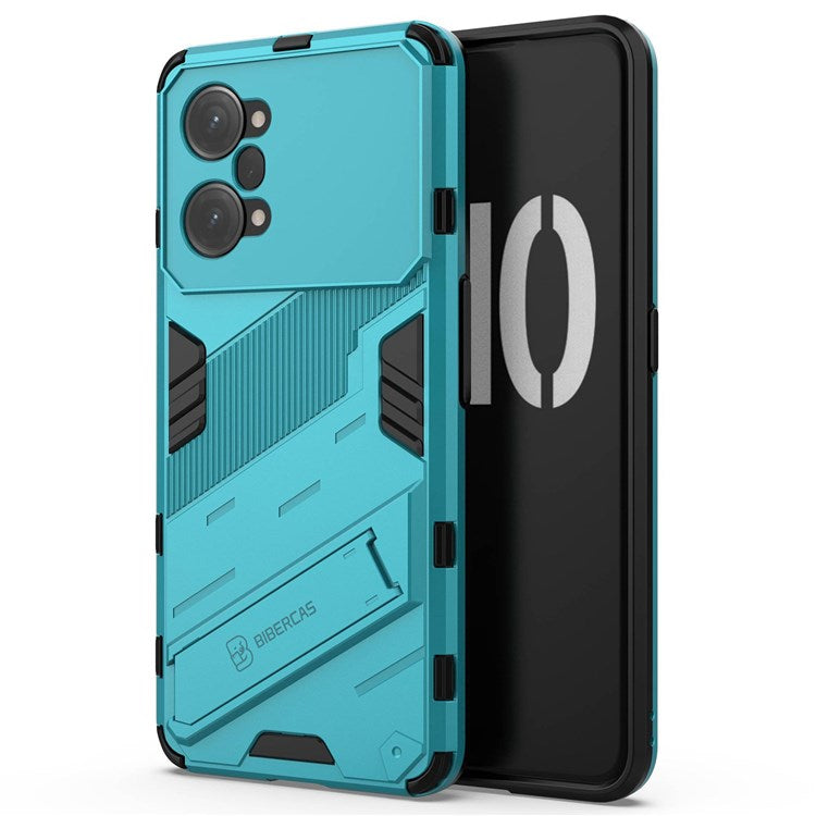 PC + TPU Case for Oppo K10 Pro 5G Anti-fall Kickstand Protective Cover Dual Layer Mobile Phone Shell - Baby Blue