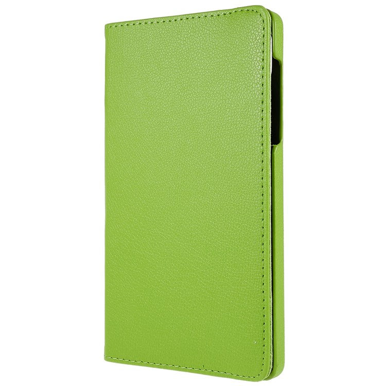 For Realme Pad Mini Wear-resistant Solid Color Leather Tablet Case 360-degree Rotating Protective Cover with Stand Support Horizontal/Vertical View - Green