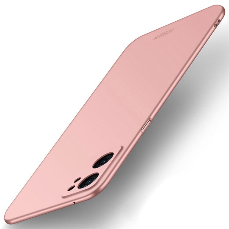 MOFI JK PC Series-1 Shield for Oppo Reno7 SE 5G Phone Case Matte Finish Hard PC Shock Absorption Cover with Strap - Rose Gold