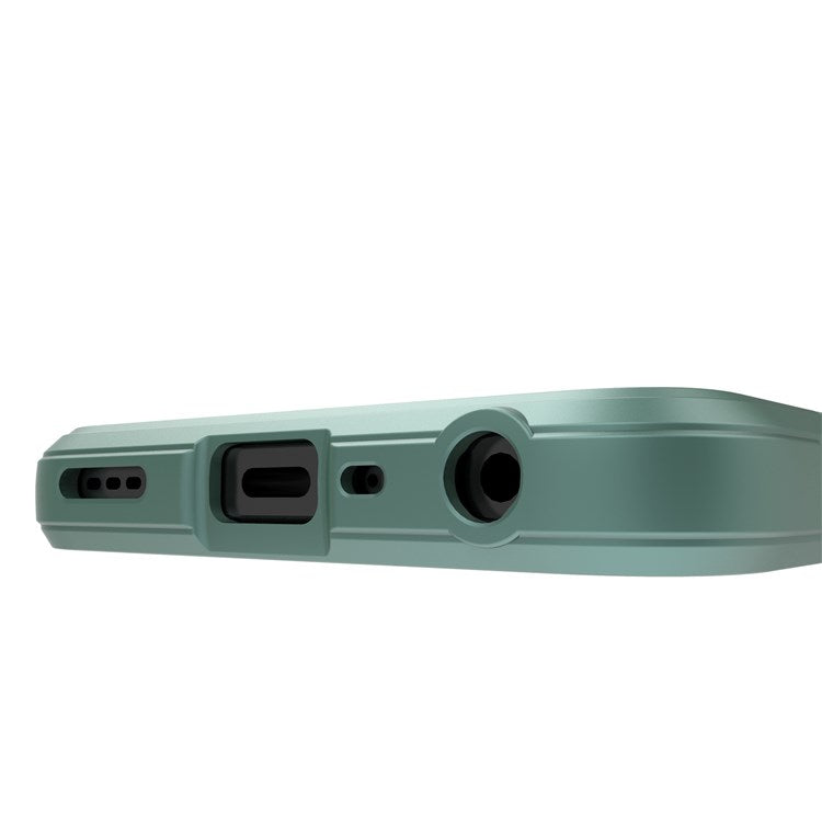 For Realme C35 Wear-resistant Anti-drop Soft TPU Anti-slip Edge Phone Cover Rugged Back Case - Green