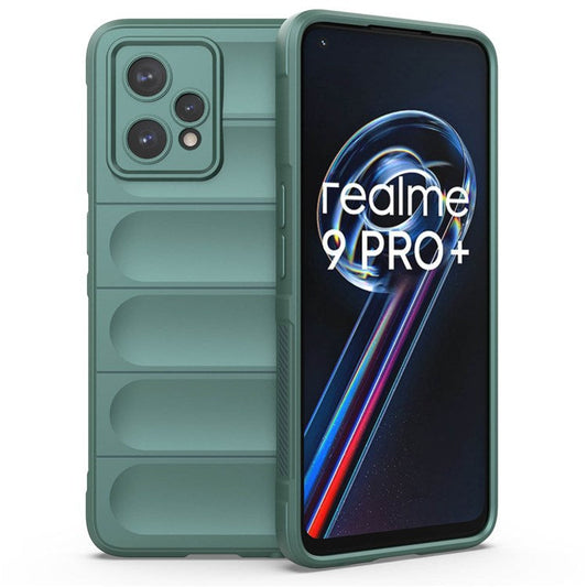 Soft TPU Case for Realme 9 Pro+ 5G Anti-drop Phone Protector Scratch Resistant Rugged Back Cover Phone Shell - Green