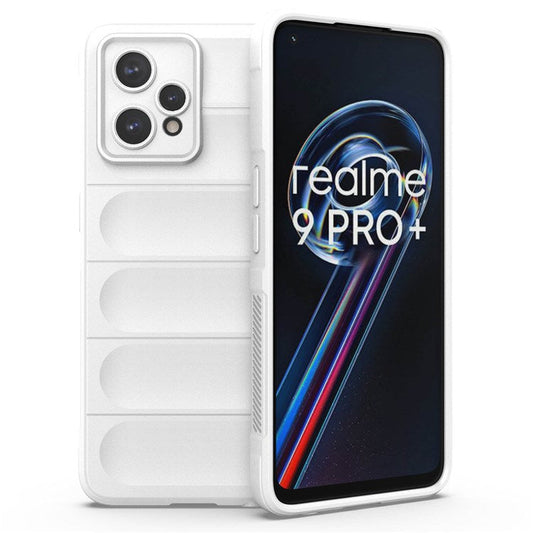Soft TPU Case for Realme 9 Pro+ 5G Anti-drop Phone Protector Scratch Resistant Rugged Back Cover Phone Shell - White